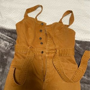 brown cute overalls